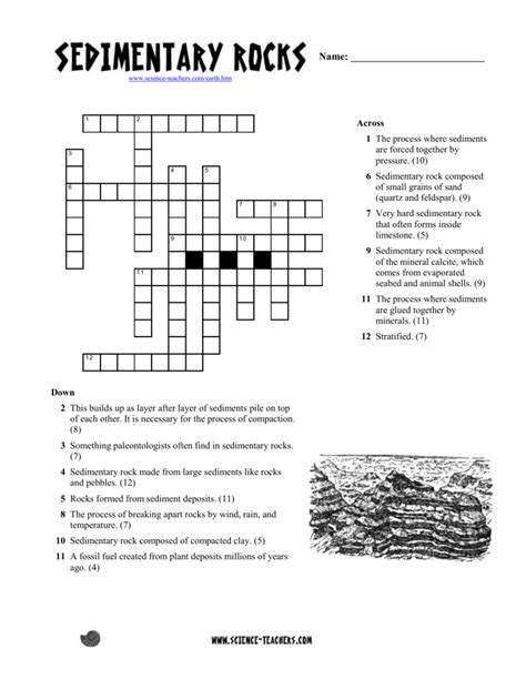 Sedimentary Rock Crossword Clue