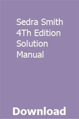 Sedra smith 4th edition solution manual. - Historische beschläge aus eisen, messing, bronze, gebläut, verzinnt, vergoldet--.