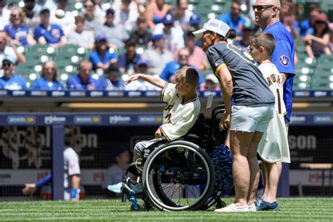 See how the Brewers honored Highland Park shooting survivor Cooper Roberts this week