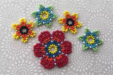 Seed Bead Flower Patterns Free Web Instant Download Beading Pattern 2