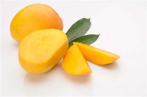 Seedless mango. Mangoes are sweet in flavor and very juicy. Some mangoes have a tart, lemon-like taste. The fruits are most common in Asia, and India produces and consumes the most mangoes, accord... 