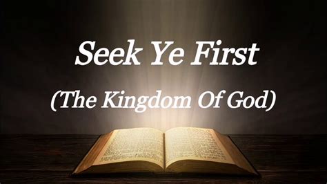 Seek ye first the Kingdom of YAHUAH - YouTube