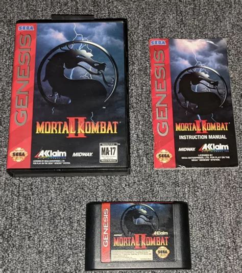 Sega Genesis - Mortal Kombat (Tested & Working) MK 1 Game