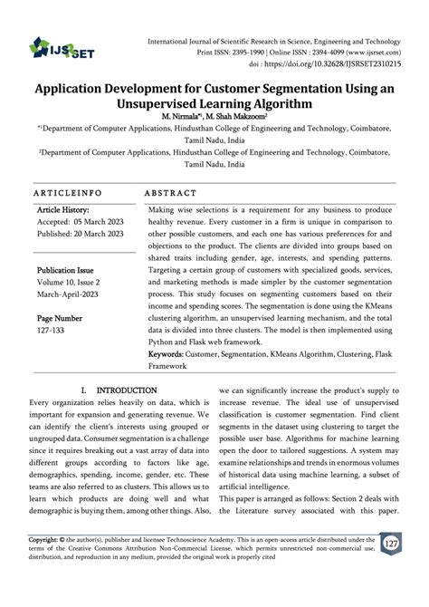 Segmentation With Unsupervised Learning: an Application Using. 