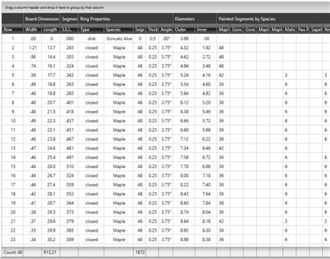 Segmented turning spreadsheet.  But if you don&rsquo;t plan to purchase S...