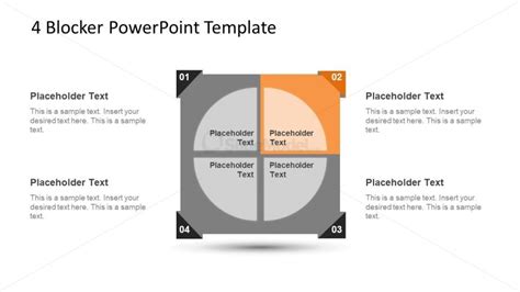 Segments of 4 Blocker Template SlideModel