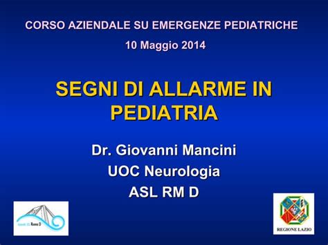 Segni di allarme in pediatria - SlideShare