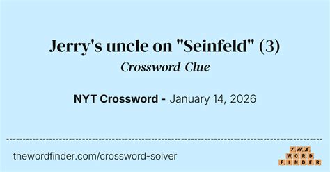 Seinfeld Actor Jerry Crossword