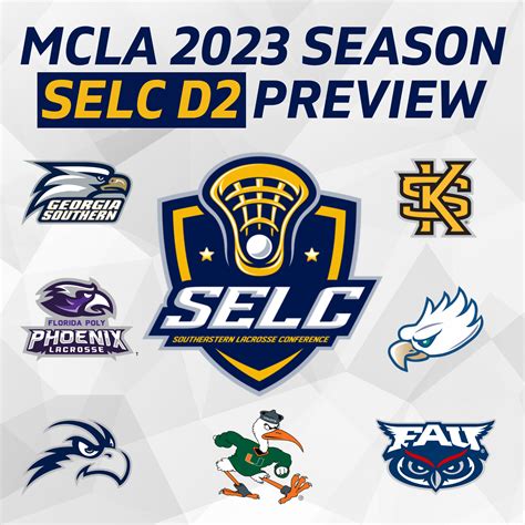 SouthEastern Lacrosse Conference. The SouthEastern Lacrosse Conference (SELC) consists of 10 Division I teams and eight Division II teams, representing Alabama, South Carolina, Florida, Georgia, and Tennessee.. 