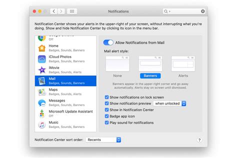 Select a New Mail Notification Style in Mac OS X Mail