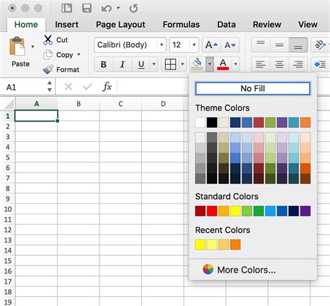 Selecting theme colors in Excel *without* using RGB …