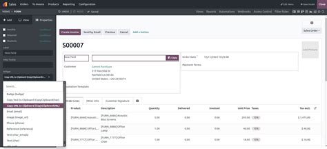 Selection field widget in odoo.  It details various features such as se...