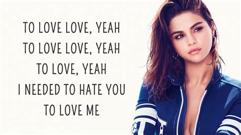Selena Gomez Lose You To Love Me lyrics LyricsFreak. 
