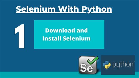 Selenium install - Python Tutorial