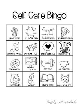 Self Care Bingo Teaching Resources TPT - TeachersPayTeachers