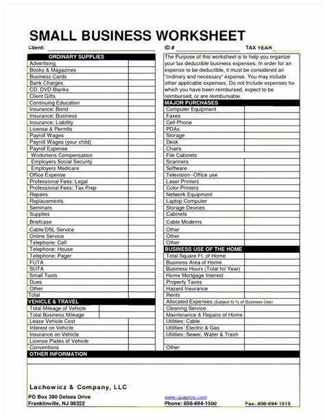 Self Employed Tax Deductions Worksheet 2019 Form Jay Sheets