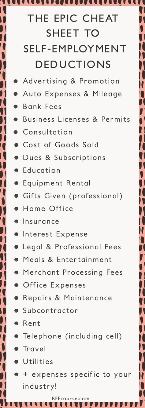 Self Employed Tax Deductions Worksheet 2019 Worksheet Resume Examples