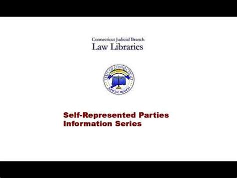 Self Represented Parties Information Series: Filling Out and ... - YouTube