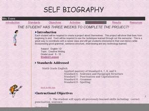 Self biography powerpoint lesson plan