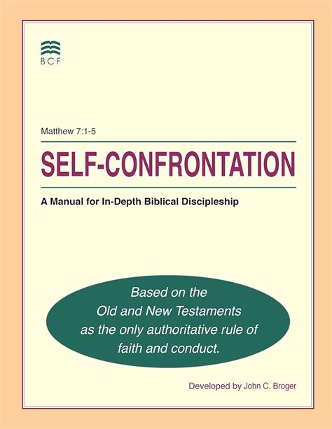 Self confrontation a manual for in depth discipleship. - The renewable energy home handbook insulation energy saving living off.