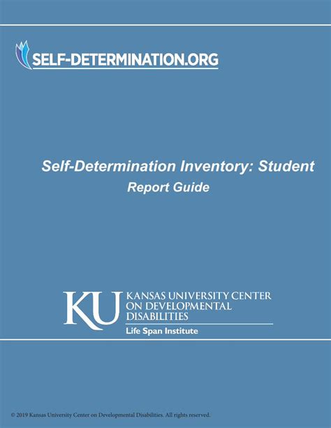 Feb 21, 2020 · The Self-Determination Inventory (SDI) is a suite of tools developed to measure self-determination. The SDI: Student Report was recently validated for adolescents aged 13 to 22 with and without ... . 
