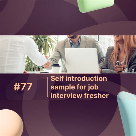 Self introduction in interview for fresher candidates