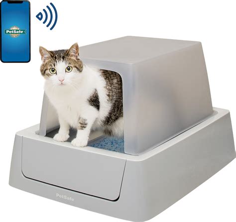 Self scooping litter box. Strike scooping the litter box off your to-do list. With the ScoopFree Top-Entry Self-Cleaning Litter Box, there’s no scooping, cleaning or refilling your cat’s litter box for weeks. It uses crystal litter that provides 5 times better odor control than traditional clumping litter by absorbing urine and dehydrating solid waste. This low ... 