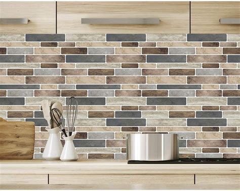 Self-Adhesive Kitchen Backsplash, Marble Look Decorative