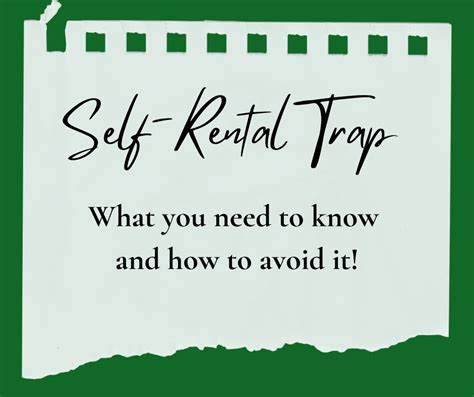 Self-Rental Trap-Avoid It Like The Plague! - TaxMedics