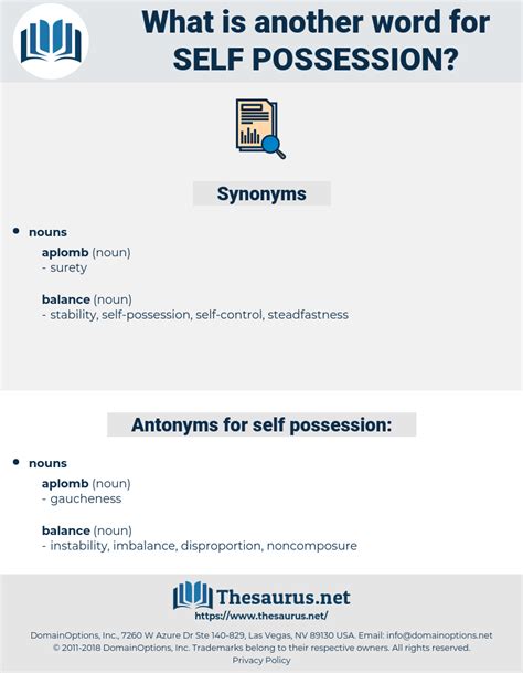 Self-possessed Synonyms Collins English Thesaurus