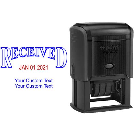 SelfInking Date Stamp with Custom Text Corp Connect