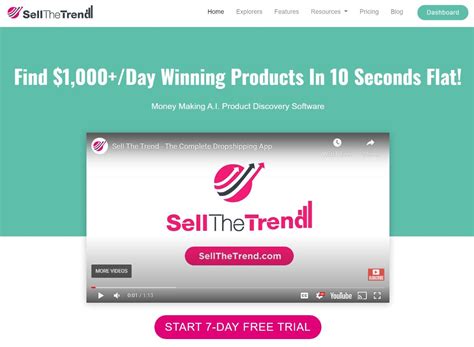 Sell the trend. Sell The Trend is the best platform for E-commerce. Everything you need in one place. If you want a winning product, Sell The Trend will tell you what it is. You want to advertise a product, but you have no experience, Sell The Trend will make it for you. you want to make a video about the product, one click and the video is made. 