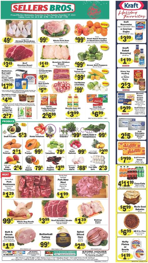 Sellers bros ad. Jan 12, 2022 · Valid 01/12 - 01/18/2022 Sellers Bros is a southern grocery market that is dedicated to making a difference in the community. The shop makes sure that Sellers Bros prices are at their best to make their customers happy. The Sellers Bros sales ad showcases their low prices and which products are being promoted. 