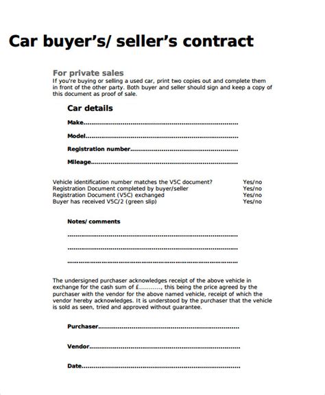 Selling Car Template