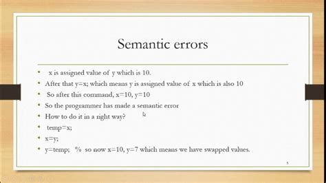 Semantic Error 6 Semantic Error Chapter 6 Semantic Error 6 english
