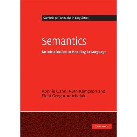Semantics an introduction to meaning in language cambridge textbooks in. - Ford montego 2005 2007 service repair manual.