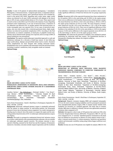 Semi-sitting Versus Supine Position in Endoscopic Skull Base …