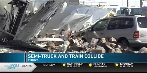 Semi-truck and train collide in Curry, no injuries reported - KMVT