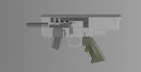 Semiautomatic Rimfire Printable Firearm in 22 LR 3D Model 3D printable