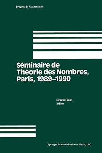 Seminaire de theorie des nombres, paris 1989 1990 (progress in mathematics). - Big mouth ugly girl study guide.