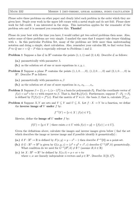 Seminar Assignments Ps 1 Math 332 Studocu