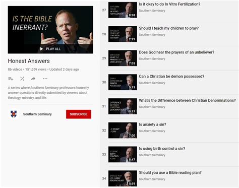 Seminary answers.  A series where Southern Seminary professors honestly answer que...