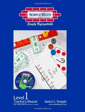 Semple math level 1 teachers manual by janice l semple. - Kenmore 158 350 sewing machine manual.