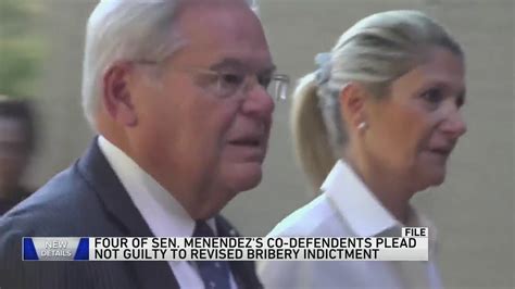 Sen. Bob Menendez’s co-defendants, including his wife, plead not guilty to revised bribery charges