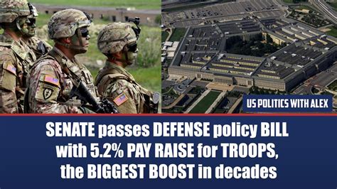 Senate passes defense policy bill with 5.2% pay raise for troops, the biggest boost in decades