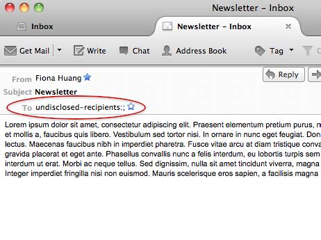 Send an Email to Undisclosed Recipients in Mozilla