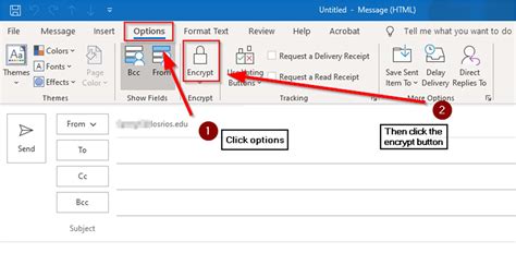 Send encrypted email. Here’s how: Go to Outlook.com and log into your account. Click on New mail. Switch to the Options tab on the far right of the Ribbon menu. Select Encrypt (lock icon). From the dropdown menu ... 