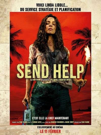 Send help date de sortie.  Pour ces deux Coproduit par Sam Raimi et 20th Century Studio...