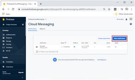 Send messages with the Firebase console