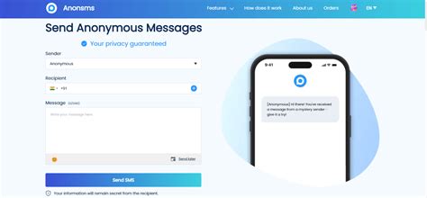 Sendanonymoussms